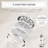 DUJUST Silver French Press Coffee Maker, Luxury Design with 4-Level Filter System, 34oz