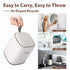 Mini Countertop Trash Can with 3 Rolls of Trash Bags, 1.5 L Wastebasket with Press Type Lid, Navy Blue