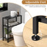 2-Tier Narrow Side Table for Small Space, Small End Table with Shelf Holder, Slim Nightstand, Skinny Snack Couch Table