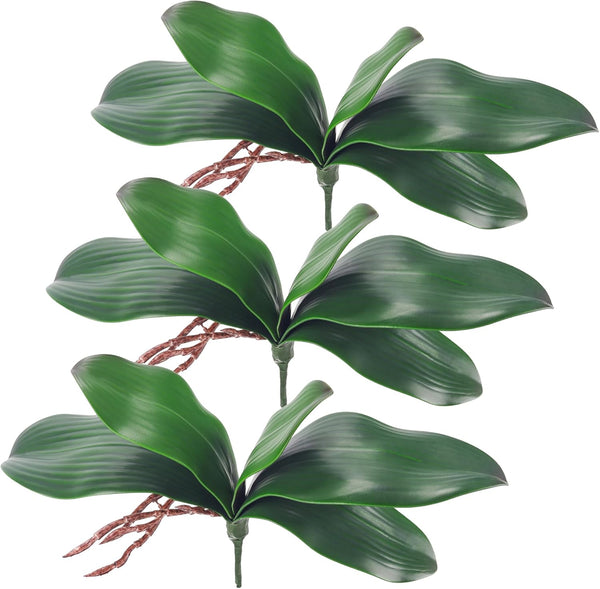 Miracliy Phalaenopsis Orchid Leaves - Fake Leaves Real Latex Touch Plants for Arrangement