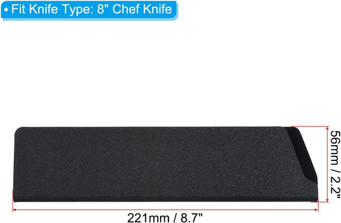 PATIKIL ABS Knife Cover Sleeves for 8" Chef Knife, Knives Edge Guard Blade Protector Universal Knife Sheath for Home Kitchen, Black by PATIKIL