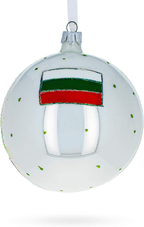 4 Inches Glass Ball Christmas Ornament - Nevski Cathedral, Sofia, Bulgaria