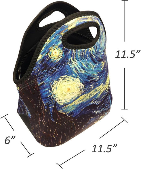 Wrapables Insulated Neoprene Lunch Bag, Cute Kitty