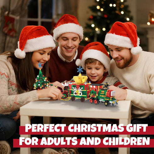 MINYSIC 2025 Set 24 Countdown Advent Calendar Building Blocks with LED Light, Days Train Christmas Calendar Building