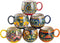 Henten Home Ceramic Coffee Mug Set of 6, 20 oz Colorful Coffee