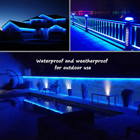 Areful 16Ft Rope Lights, Waterproof Connectable Strip Lighting Blue, Indoor Outdoor Mood Lighting for Home Christmas