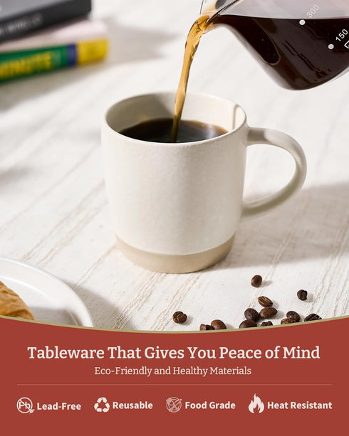 Set 6, 13 oz Set, Set famiware Coffee Mugs of Milkyway Mug Ceramic Cup with Handle for Coffee, Tea, Cocoa, Milk, Matte