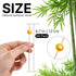 PuTwo Handmade Bamboo Cocktail Picks - Appetizer Toothpicks, 100 Counts, 4.7” with Yellow Pearls