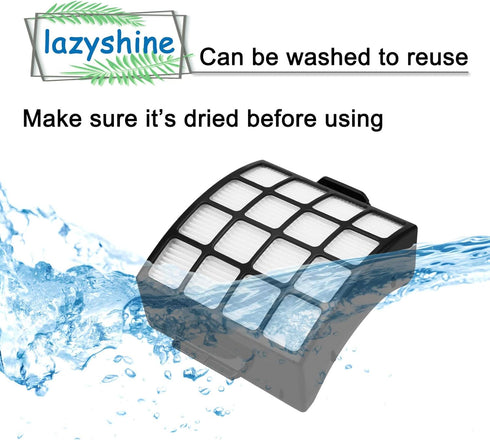 Filter Replacement for Shark AZ3002 AZ3000 AZ3000W Stratos DuoClean Vacuum (2 Filters + 4 Foam & Felt Filters)