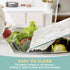 Tempered Glass Cutting Board for Kitchen - 16x12 inch Clear Cutting Board for Countertop, Glass Tray - Scratch, Heat, and Shatter Resistant - Easy to Clean and Durable by VASUHOME