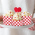 100Pcs Red Plaid Paper Baking Cups, White Red Checkered Cupcake Wrappers for Party Supplies