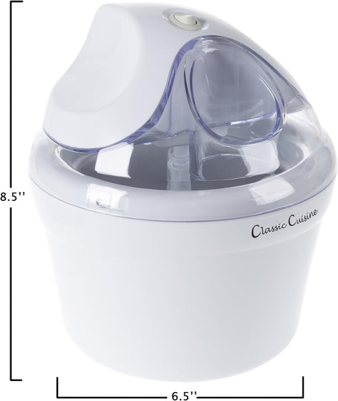 Frozen 1 Ice Cream Maker- Also Makes Sorbet, Yogurt Dessert, Quart Capacity Machine with Included Easy To Make Recipes