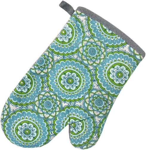 Lobyn Value Packs Kitchen Towel 5 Piece Linen Set - 2 Towels, 2 Pot Holders, 1 Oven Mitt (Owl)