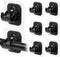 8PCS No Drill Curtain Rod Brackets, Self Adhesive Curtain Rod Holder Hooks, Nail Free Curtain Rod Hooks for Bathroom