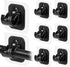 8PCS No Drill Curtain Rod Brackets, Self Adhesive Curtain Rod Holder Hooks, Nail Free Curtain Rod Hooks for Bathroom