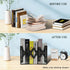 Adjustable Bookends Non Skid Decorative Bookends,Metal Bookend for Heavy Books,Bookshelf Organizer Holder for Books