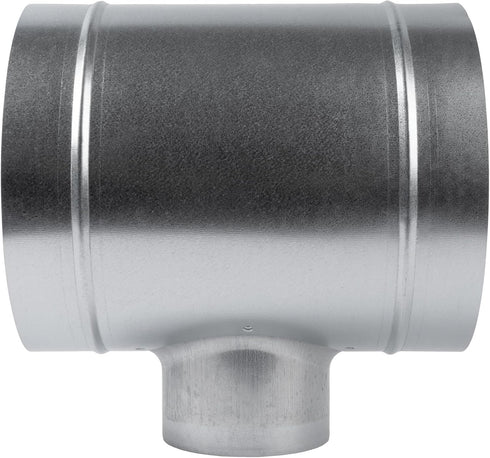 8'' Inch Duct T-Joint Splitter to 4" Inch 90° Degree Branch Connector for Exhaust Systems, T-Shaped Metal Junction