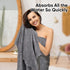 2 Pack, Set, HOMEXCEL Grey Bath Towels Microfiber Bathroom Towel, Super Soft Highly Absorbent Bath Towel Quick Drying