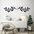 2 style1) OYEFLY Pieces Metal Vine Olive Branch Leaf Wall Decor,Tree Leaf Wall Decor for Living Room (Black