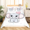 Feelyou Cute Baby Elephant Duvet Cover Set Kids Boys Girls Cartoon Elephant