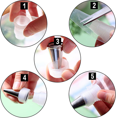 BronaGrand 10pcs Plastic Standard Couplers for Cake Decorating, Pipe Tip Coupler for Icing Nozzles, White