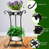 2 2 26 Inches Yesland Pcs Metal Plant Stand Indoor Outdoor, Tier Black Iron Flower Plant Stand Detachable Tall Modern