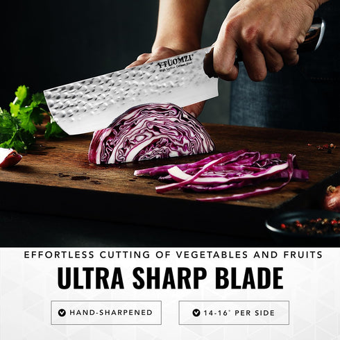 7" 7-inch Nakiri Knife - Razor Sharp Vegetable Cleaver for Kitchen | High Carbon Stainless Steel Multipurpose Asian