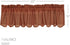 VHC Brands Burgundy Red Check Cotton Primitive Kitchen Curtains Rod Pocket 16x60 Valance