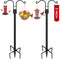 XDW-GIFTS Double Shepherds Hooks, 2-Pack Heavy Duty Garden Poles for Hanging Bird Feeders and Lanterns