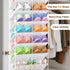 20-30 Closet, 10-Tier UVIAHOMI Pairs Over the Door Shoe Organizer, Clear Pockets Hanging Shoe Storage for Door Shoes