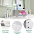 Toothbrush Holders for Bathroom Countertop, Electric Toothbrush and Toothpaste Organizer, Brushed Silver