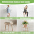 SEQUEDA 3-Pack 6-12 Inch Wood Plant Stands Indoor, Single Plant Stand for Pots, Mid-Century Modern Plant Stool, Tall