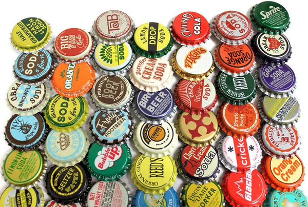 100 Vintage and Vintage Inspired Bottle Caps, Random Mix