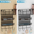 VITVITI Metal Hair Tool Organizer: Wall Mount with 3 Tier Shelf Basket Hooks, Bathroom Styling Tool Holder, Matte Black