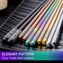 Metal Chopsticks Reusable 5 Pairs, Multicolor Stainless Steel, Dishwasher Safe, Lightweight Non-Slip Set