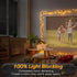 rabbitgoo Blackout Window Film - Sun Light Blocking Room Darkening Privacy Cover for Home Frosted Glass Window