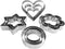 Metal Cookie Cutters Set - 12Pcs Heart, Star, Round, Flower Cookie Cutters for Baking