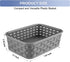 3 Pack Small Plastic Basket, Storage Bin Baskets for Organizing, Pantry Organizer Household Wicker Storage for Laundry Room, Bedrooms, Kitchens, Cabinets, Countertops, Dark Gray by FUCDTEFC