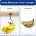 Josmimic Counter 13 LB, Under Cabinet Banana Hook Foldable - Adhesive Banana Holder, Foldable with Magnets When Not