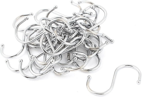 uxcell Stainless Steel S Shape Kitchen Pot Pan Hanging Hooks, 30pcs
