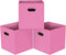 Set of 3 Black Foldable Storage Cubes Bins, Fabric Storage Box Organizer Baskets with Dual Handles for Home Organizer