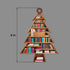 NGHYANNA 4 Inch NGHYANA Wooden Christmas Tree Bookshelf Ornament Book Lover Holiday Decoration