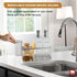 12 oz/350ml Set GMISUN Kitchen Soap Dispenser, Fl Clear Dish Soap Dispenser with Silver Sponge Holder, Customized Glass