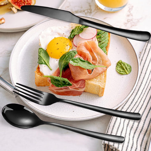MURRI&MURRDI Stainless Steel Cutlery Set for 1, 3 Piece Reusable Flatware Set with Case, Knife Fork Spoon