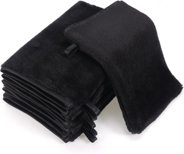 PHOGARY 6 Pack Microfiber Face Washcloths Facial Wash Mitts, 7.8"x5.1" Soft Flannel Towel