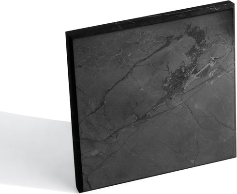 Shungite Tile 4x4 Inches | Protection Blocker Decorative Mineral Square Stone for Cell Phone, Meditation & Energy