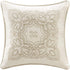 Madison Park 6-Piece Daybed Cover Set, Damask Quilted Coastal Bedding, Pre-washed Cotton-Filled, Tuscany, Cream, 39"x75"