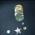 Cheerland Iridescent Star Garland Decorations, Holographic Hanging Stars Moon Party Decoration for Galaxy Birthday,