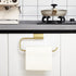 12.4 Inches Steel(Gold,1 Yaocom Cabinet Door Paper Towel Holder Camper Under Sink No Drilling Paper Towel Storage