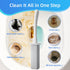 LZLOOK Set Toilet Brush and Holder with Pumice Stone Long Handle Toilet Bowl Brush, Anti-Splash Scrubber, Ventilated